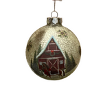 Happy Holidays, Red Barn Ornament
