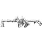 Whip with 2 Horse Heads Stock Pin