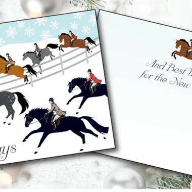 Christmas Card: Fox Hunting Scene