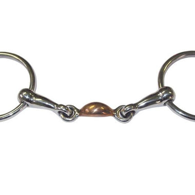 Pessoa Ring Snaffle Bit Copper Link Mouth Bit