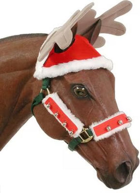 Holiday Horse Reindeer Hat, Red/White