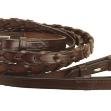 Tory Leather Company Laced Reins with Hook Stud Bit Endst
