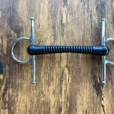 Rubber Ribbed Black Flexi Full Cheek Bit