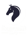 The Equestrian Shop Logo in White and Navy