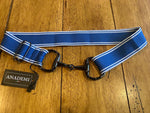 Black Bit Buckle Stripe Stretch Belt