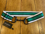 Black Bit Buckle Stripe Stretch Belt