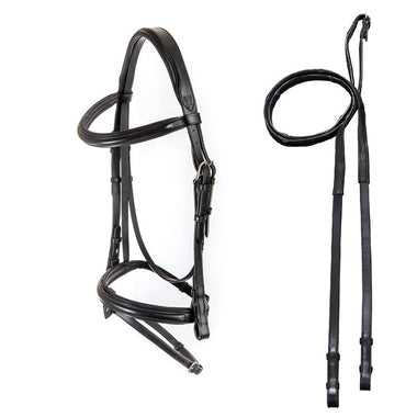 Chateau Dressage Bridle with Calfskin Covered Reins