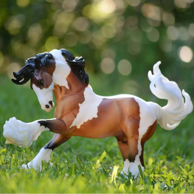 Breyer Gypsy Vanner Traditional on Blurred colored background