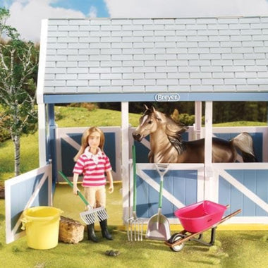 Breyer Stable Cleaning Accessories Shown in use at the stable