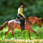 Breyer Traditional Cowboy Austin riding model horse with Cimarron Saddle and western show bridle