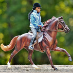 Breyer Traditional Devon Hunt Seat Saddle with english rider and hunter jumper bridle