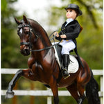 Breyer Traditional Dressage Rider Megan riding model horse angled image