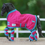 Breyer Traditional Pink Blanket and Shipping Boots on black Model Horse