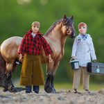 Breyer Traditional Veterinarian Laura With farrier Jake and model horse