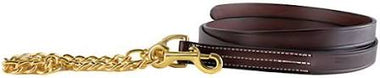 Leather Lead with Solid Brass