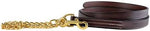 Leather Lead with 24” Brass Plated Chain