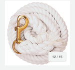 Weaver Leather Cotton Lead Rope With Brass Plated 225 Snap, 5/8" X 10'