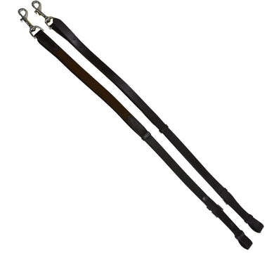 Camelot Leather Side Reins with Elastic Brown