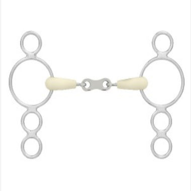 French Link 3-Ring Gag Bit