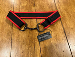 Black Bit Buckle Stripe Stretch Belt