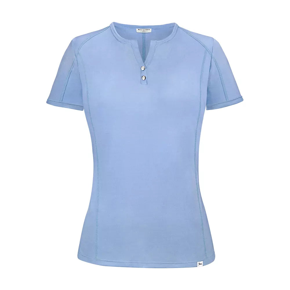 Liza Short Sleeve Split Neck Training Shirt
