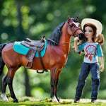 Natalie cowgirl Freedom series set on colored blurred background