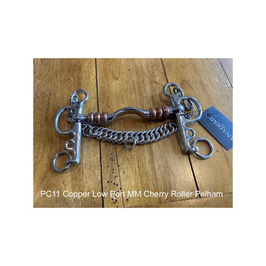 Copper Low Port Mullen Mouth Cherry Roller Pelham Bit