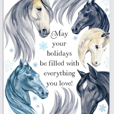 Pretty Horses Holiday Cards