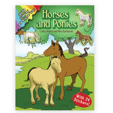 Horses and Ponies: Coloring and Sticker Fun