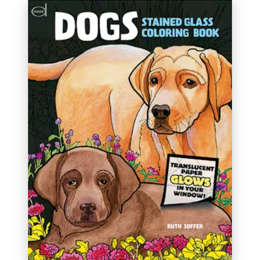 Dog Stained Glass Coloring Book