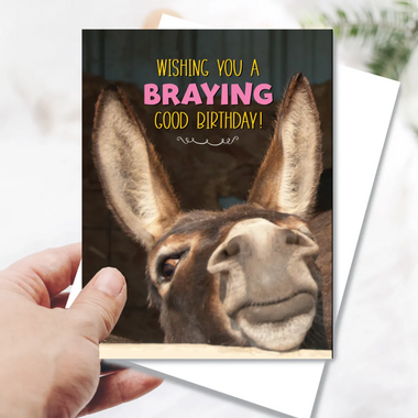 "Braying Good Birthday" Card