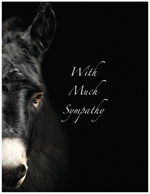 Donkey "With much sympathy" Sympathy Card