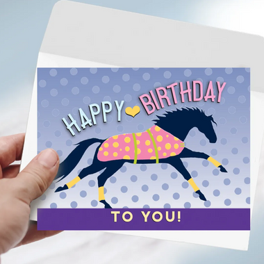 Little Pink Blanket Birthday Card