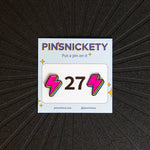 Lightning Bolt Number Pins