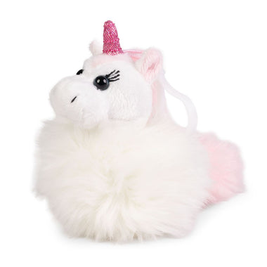 Unicorn Plush Little Clips Pom Pom Keyring