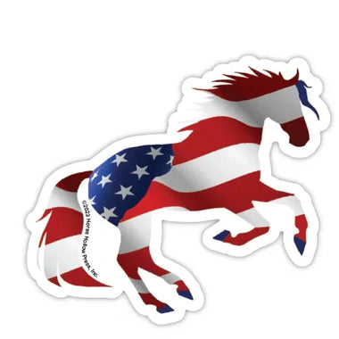 Patriotic Horse Sticker