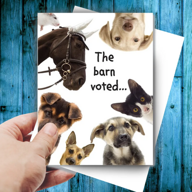 the barn voted card