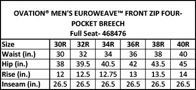 EuroWeave™ Men's 4-Pocket Breech - Full Seat