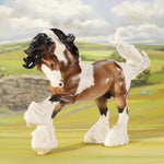 Breyer Gypsy Vanner on pastel colored background