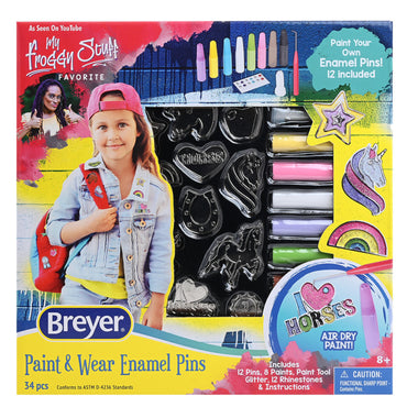 Breyer Paint and Wear Enamel Pins Front Packaging