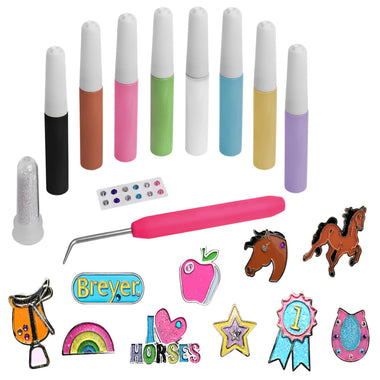 Breyer Paint and Wear Enamel Pins whats included in the kit
