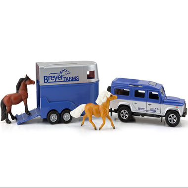 Breyer Stablemates Breyer Farms Land Rover and Tag a Long Trailer