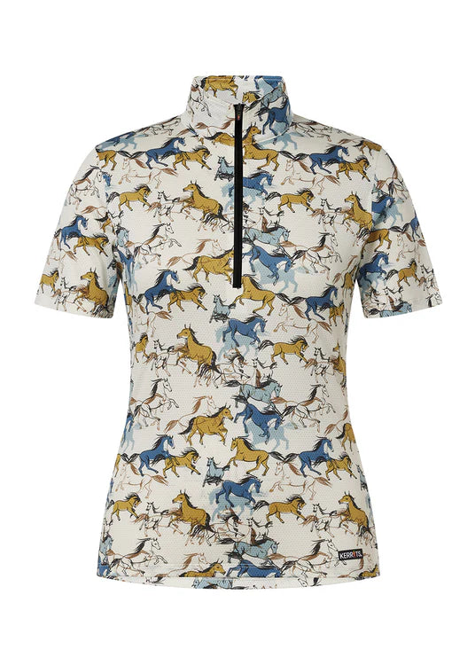 Chemise à manches courtes - Blanc à motifs - - 8.00