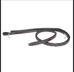 Round Raised Fancy Stitched Lace Reins with Hook Studs
