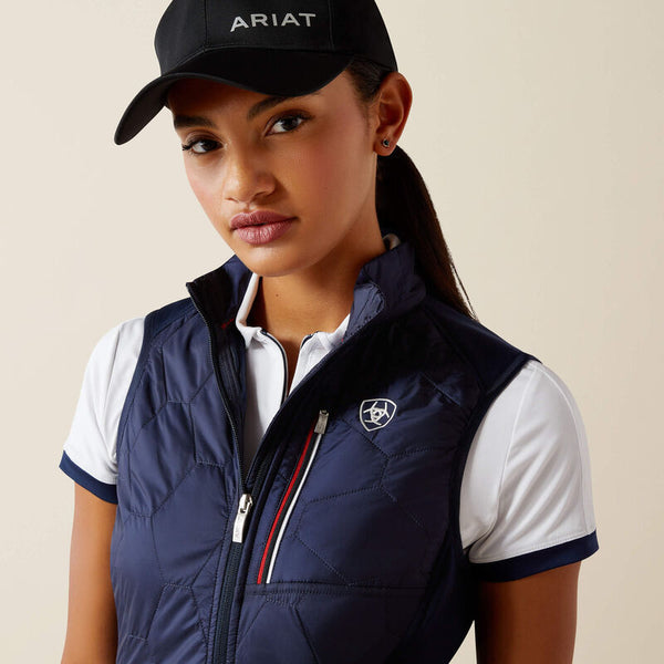 Veste Isolante Ariat Tek Fusion Equestrian Femme - Bleu Marine - Taille L - Neuve Avec étiquettes