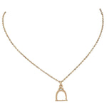 Textured Stirrup Pendant