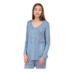Dream On V Neck Long Sleeve Tee