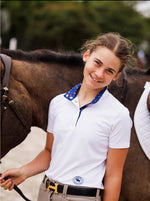 Show Ring Luck Girls Talent Yarn Straight Collar Short Sleeve Show Shirt