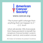 American Cancer Society Celtic Knot of Strength Pendant
