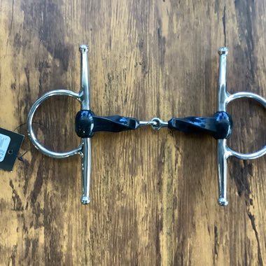 Rubber Slow Twist Full Cheek Snaffle Bit